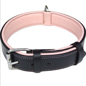 Soft Touch Collars - Luxury “New” Black W/Pink